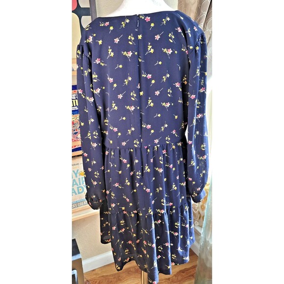 Lauren Ralph Lauren Dress Womens 16 Floral Long Sleeve Tiered Boho Midi - Picture 7 of 10